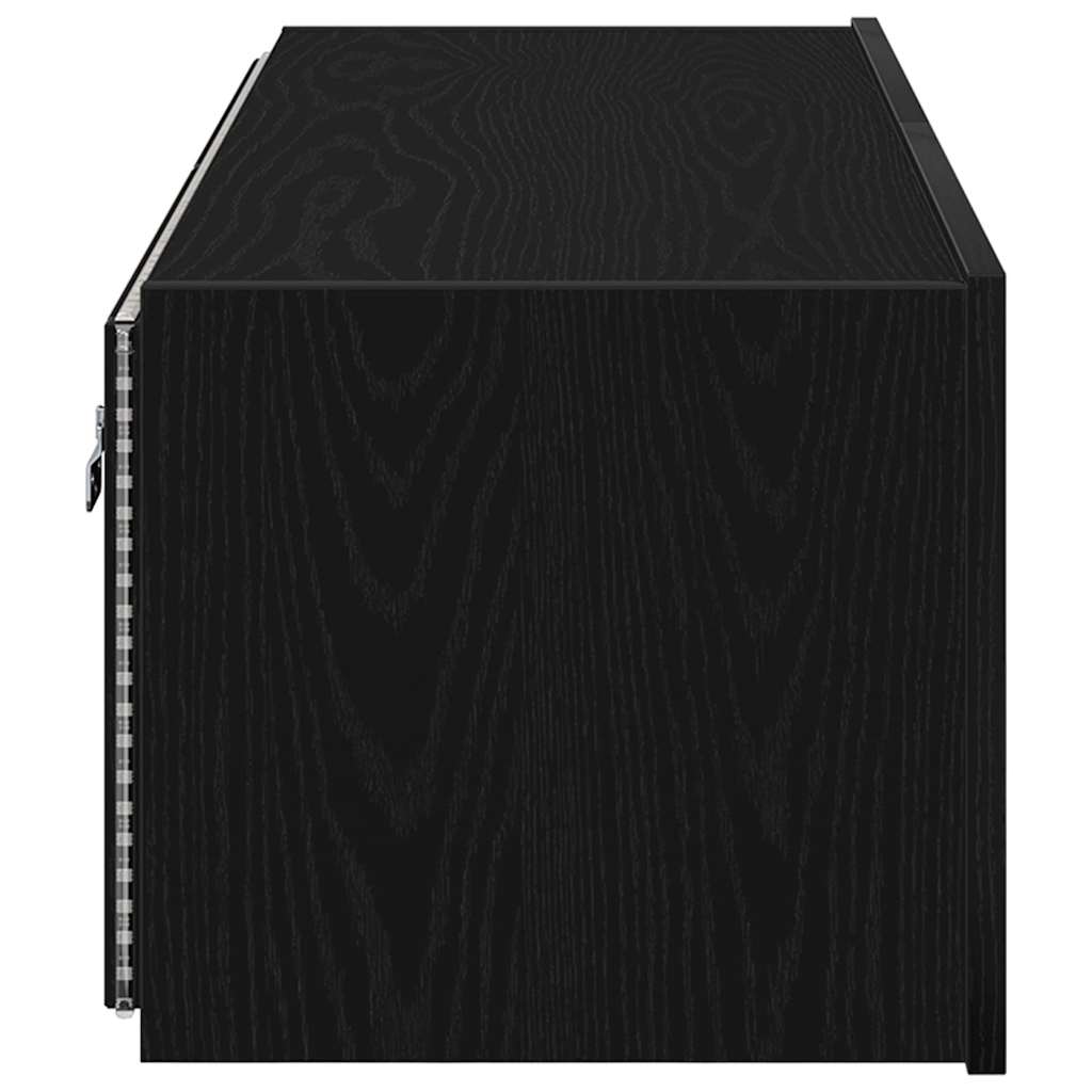 TV Wall Cabinet Black oak 100 x 35 x 31 cm Engineered wood